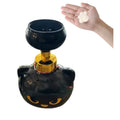 Black cartoon cat shaped plastic foam soap dispenser measuring 10x10x18cm