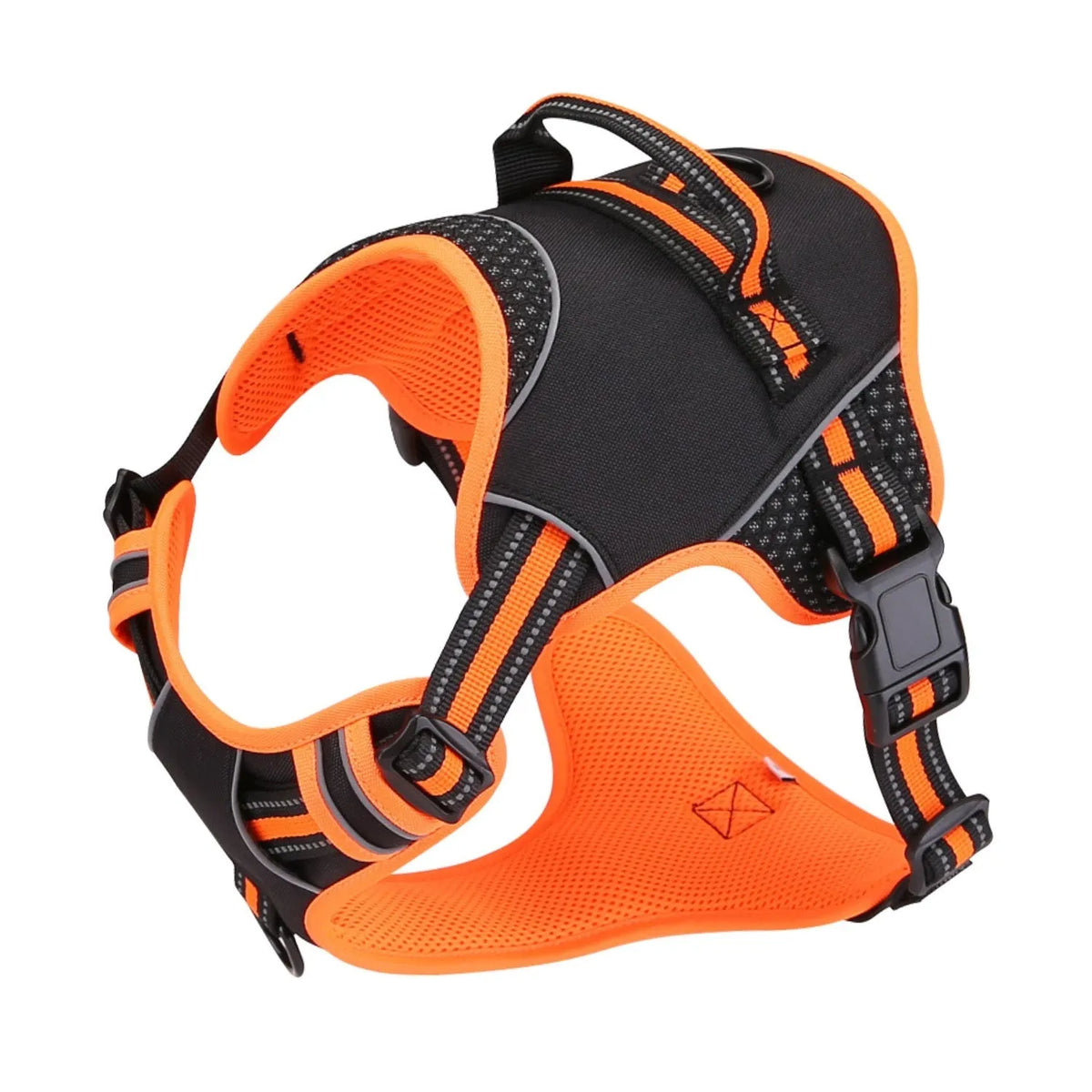 Polyester dog harness traction strap in orange or yellow colour with anti-breaking features for outdoor training