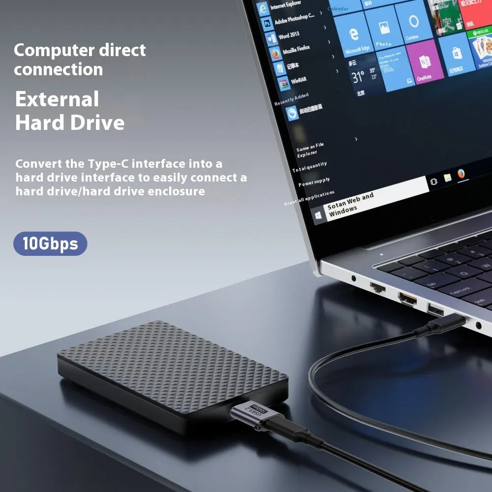 USB AM to Micro-B adapter cable for connecting older devices to computers.