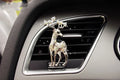 Alloy car air vent fragrance clip in a decorative handbag style.