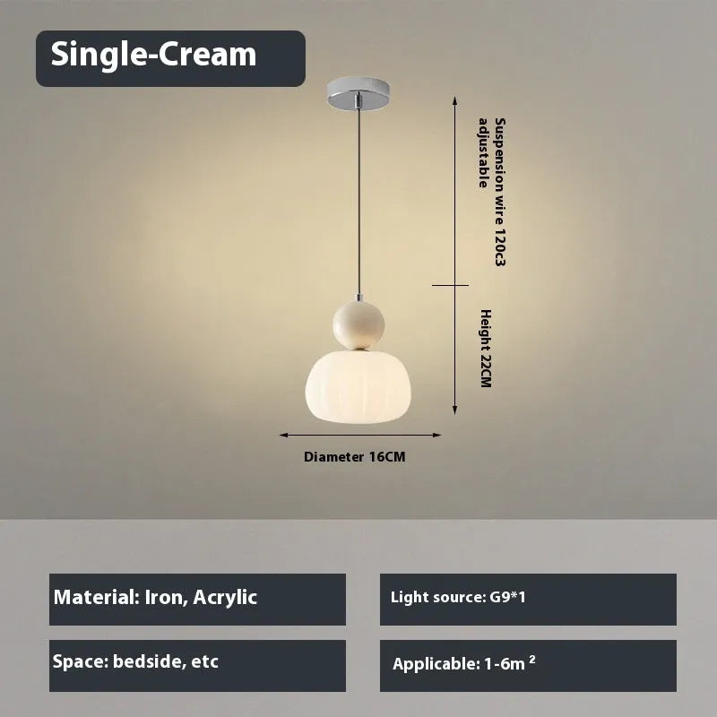 Nordic style creative pumpkin shape chandelier with alloy construction in a choice of colours.