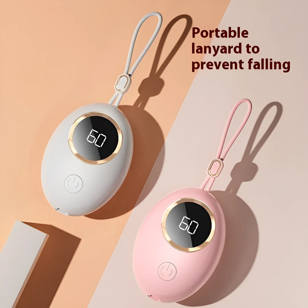 USB digital display hand warmer power bank in six colour options with aluminum heat dissipation