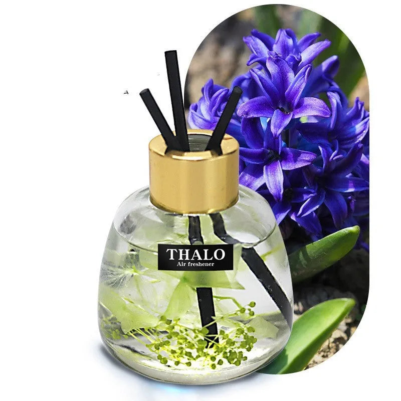 Glass bottle-shaped car perfume ornament with loose incense for vehicle fragrance
