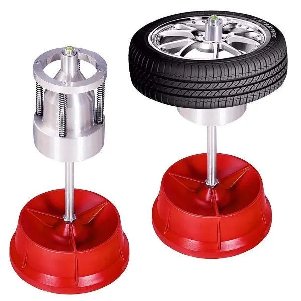 Portable hub balancer unit with aluminium head and enamel finished base