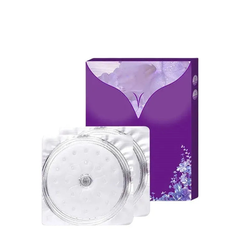 One pair of circular breast enhancement patches with adhesive backing for temporary lift