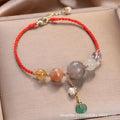 Hand-woven crystal sequin bracelet with peace buckle closure in blue, green and red colour options