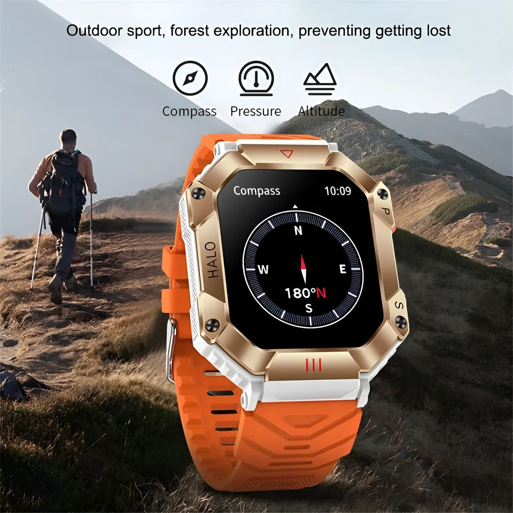 Women's Android GPS fitness smart watch with titanium alloy case showing multiple band options