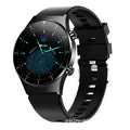 Black smart sports watch with astronaut bracelet design showing heart rate and blood pressure monitoring on 1.3 inch touchscreen