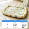 Cool feeling breathable PP cotton dog mat in blue or green, sizes S to XXL, for dogs and cats