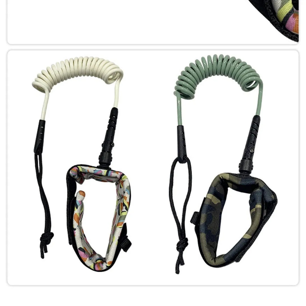 Surfboard hand holding rope made of elastic pulp material with 50kg maximum tension rating.