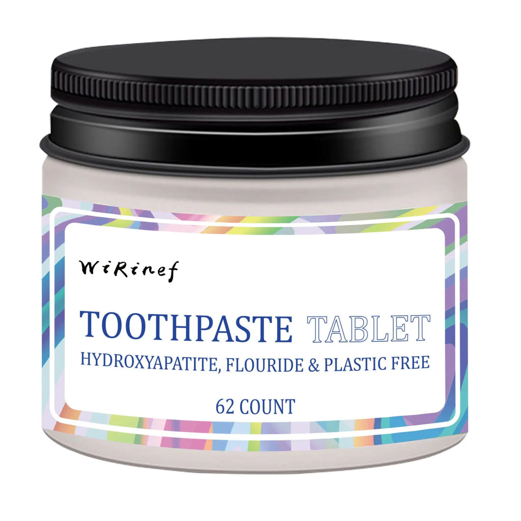 TP19 solid toothpaste tablets in portable 62-piece pack for cleaning without traditional tube