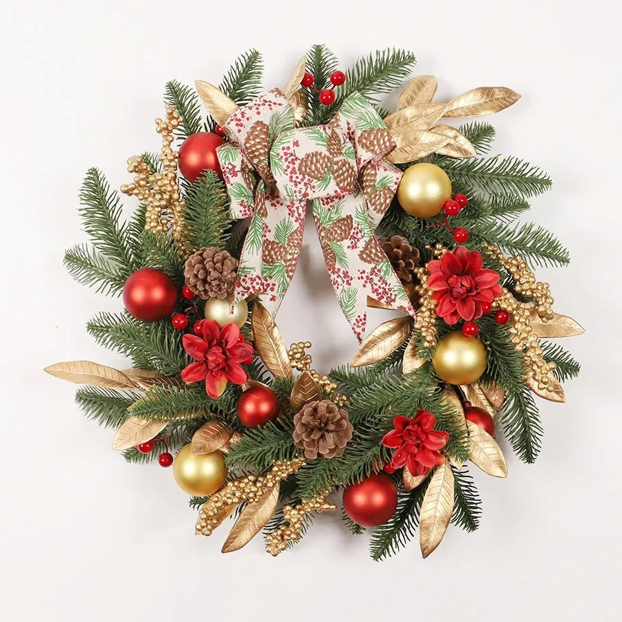 Creative Home plastic Christmas garland with upside down ornaments in American country style.