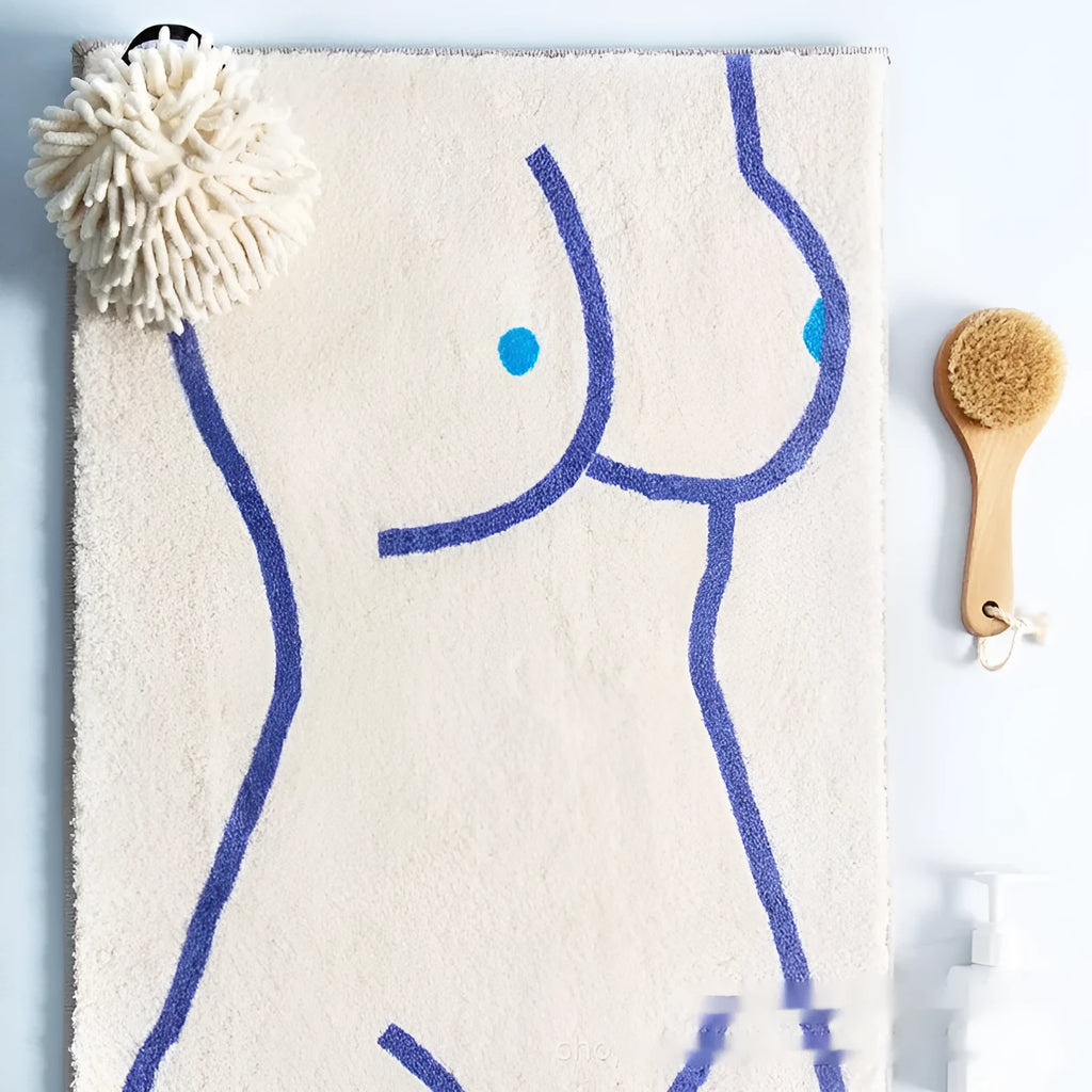 Polyester fibre bathroom toilet door mat carpet in rectangular sizes from 40x60cm to 80x120cm