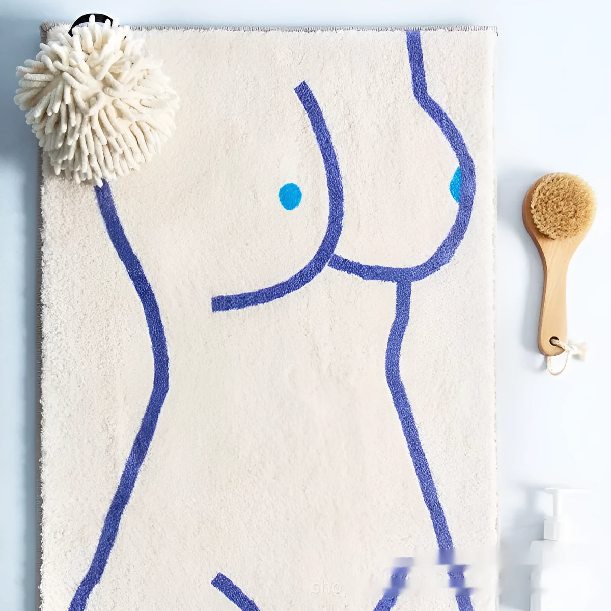 Polyester fibre bathroom toilet door mat carpet in rectangular sizes from 40x60cm to 80x120cm