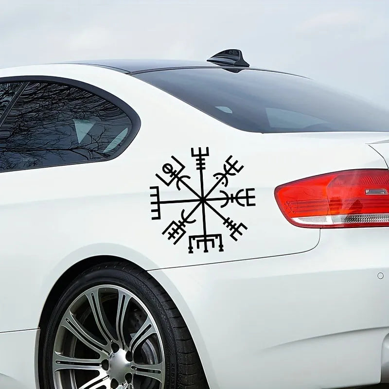 13x13cm square vinyl car sticker with vegetarian no charm design for vehicle window application