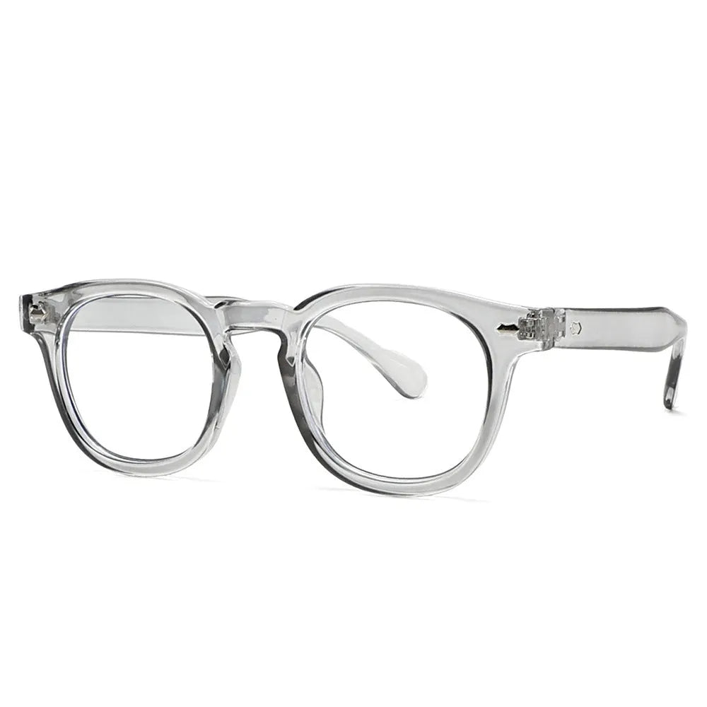 Round rim plastic sunglasses in bright black frame with simple retro design for sun protection