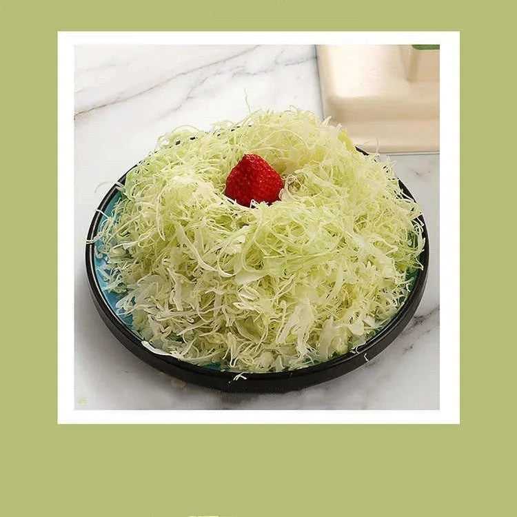 Beige vegetable slicer chopper grater with stainless steel blades for kitchen use