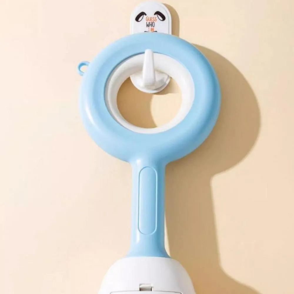 White blue cloud-shaped jaw dog pooper scooper with comfortable grip handle