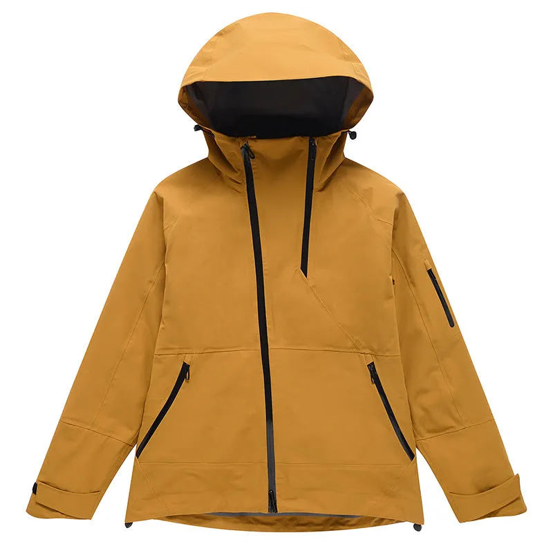 Thin unisex ski suit in windproof waterproof veneer construction for winter sports