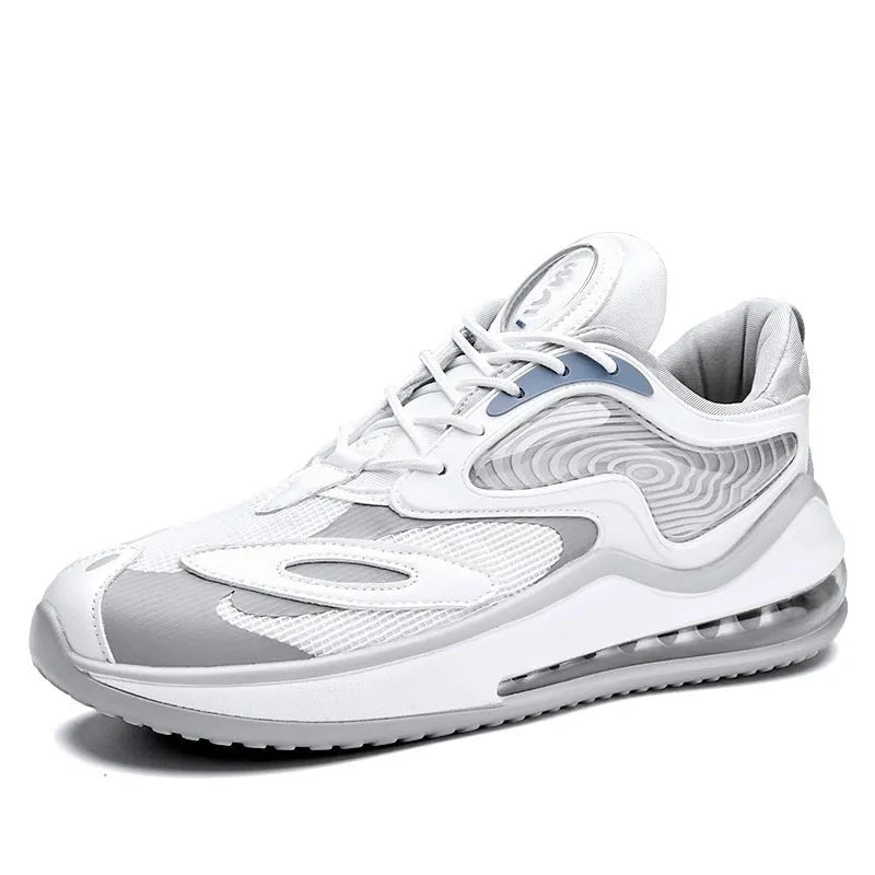 Men's summer casual shoes in Space Black with air cushion and height increasing feature