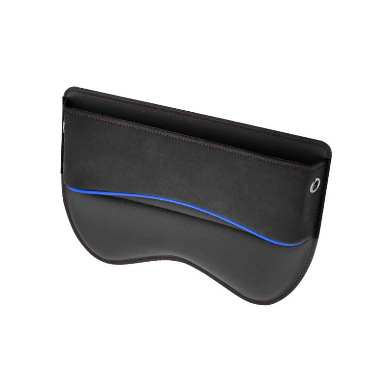 Leather car seat storage box in beige colour showing waterproof pressure resistant construction