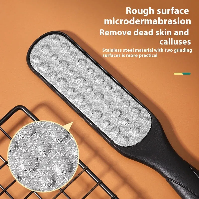 Stainless steel double-sided foot grinder for callus removal