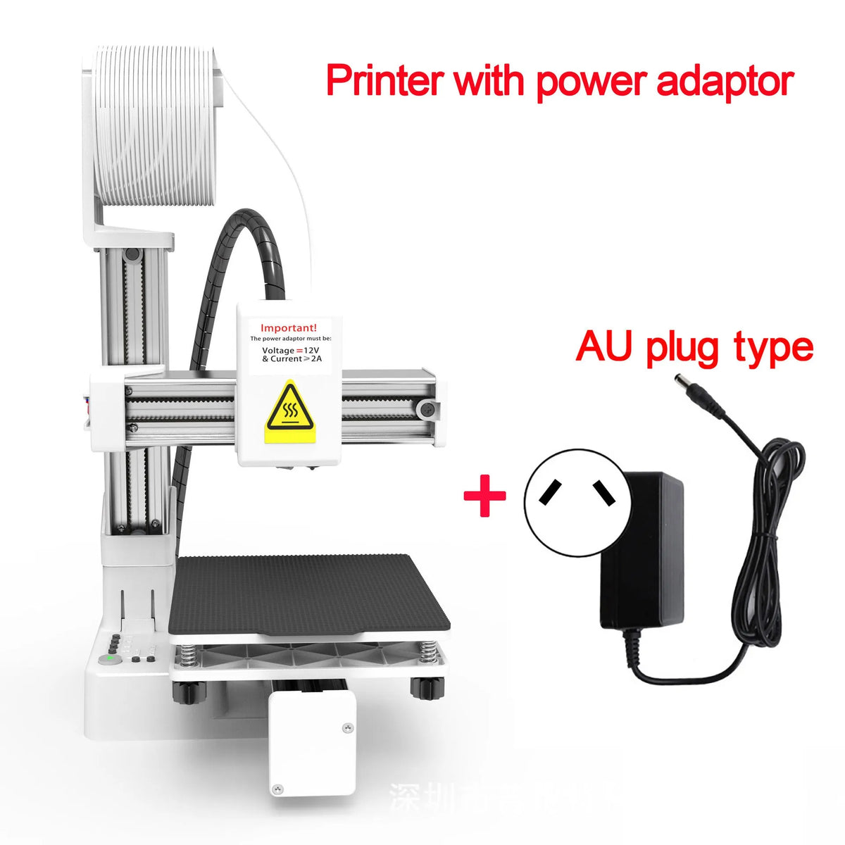 White EasyThreed K10 3D printer with 175mm build volume for TPU and PLA materials