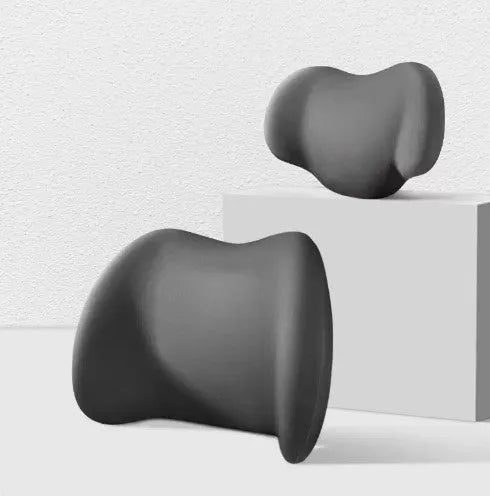 Memory cotton car headrest and lumbar support cushion set in simple style