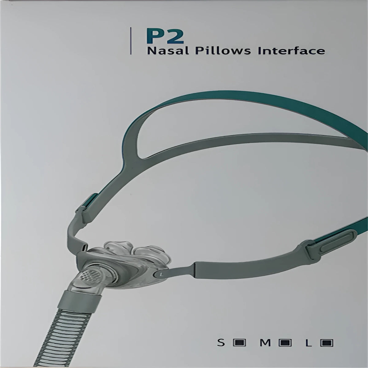 Ventilator nasal pillow mask with silicone cushion and adjustable headband for CPAP therapy