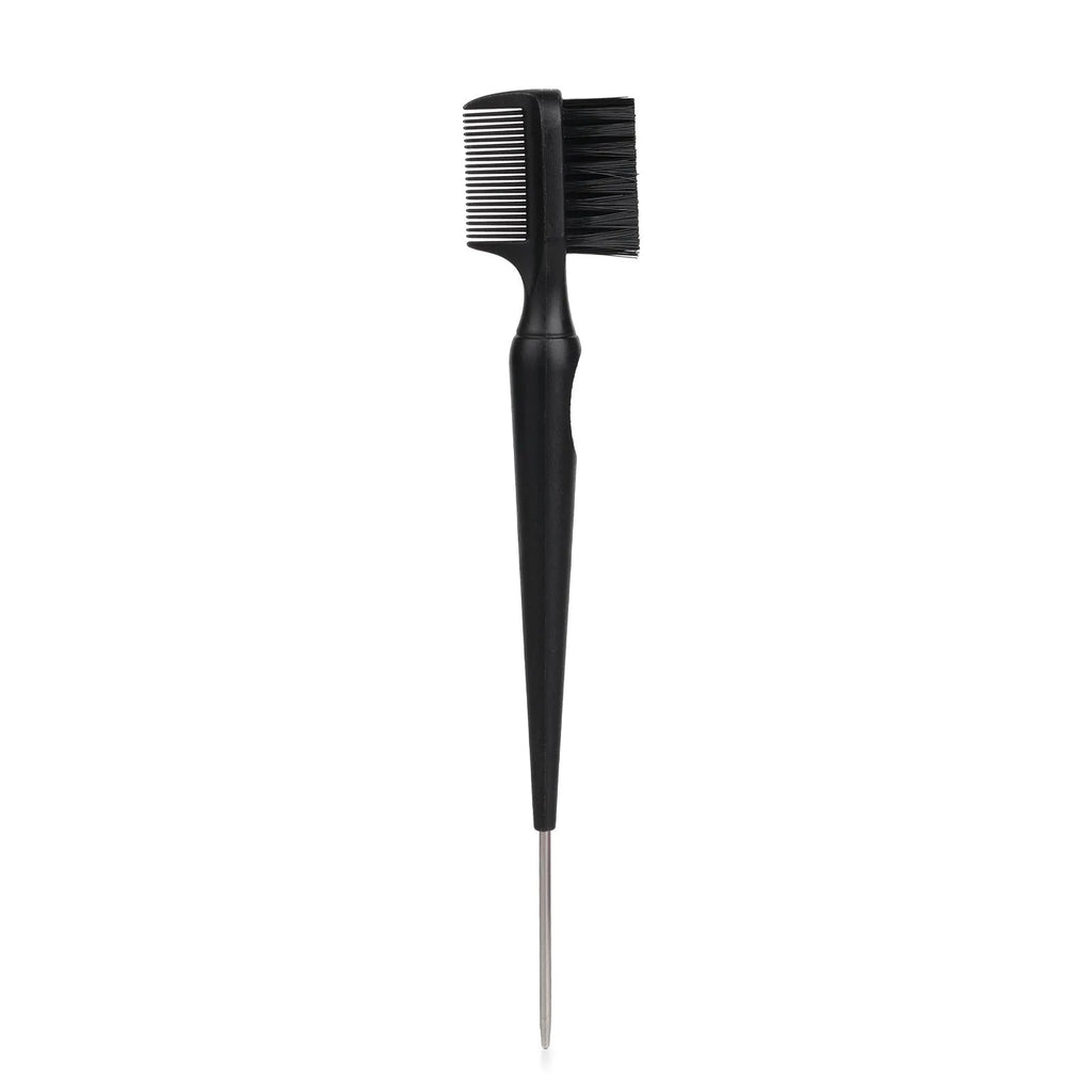 Steel needle eyebrow brush double-headed cleaner in black pink purple with plastic handle over 20cm