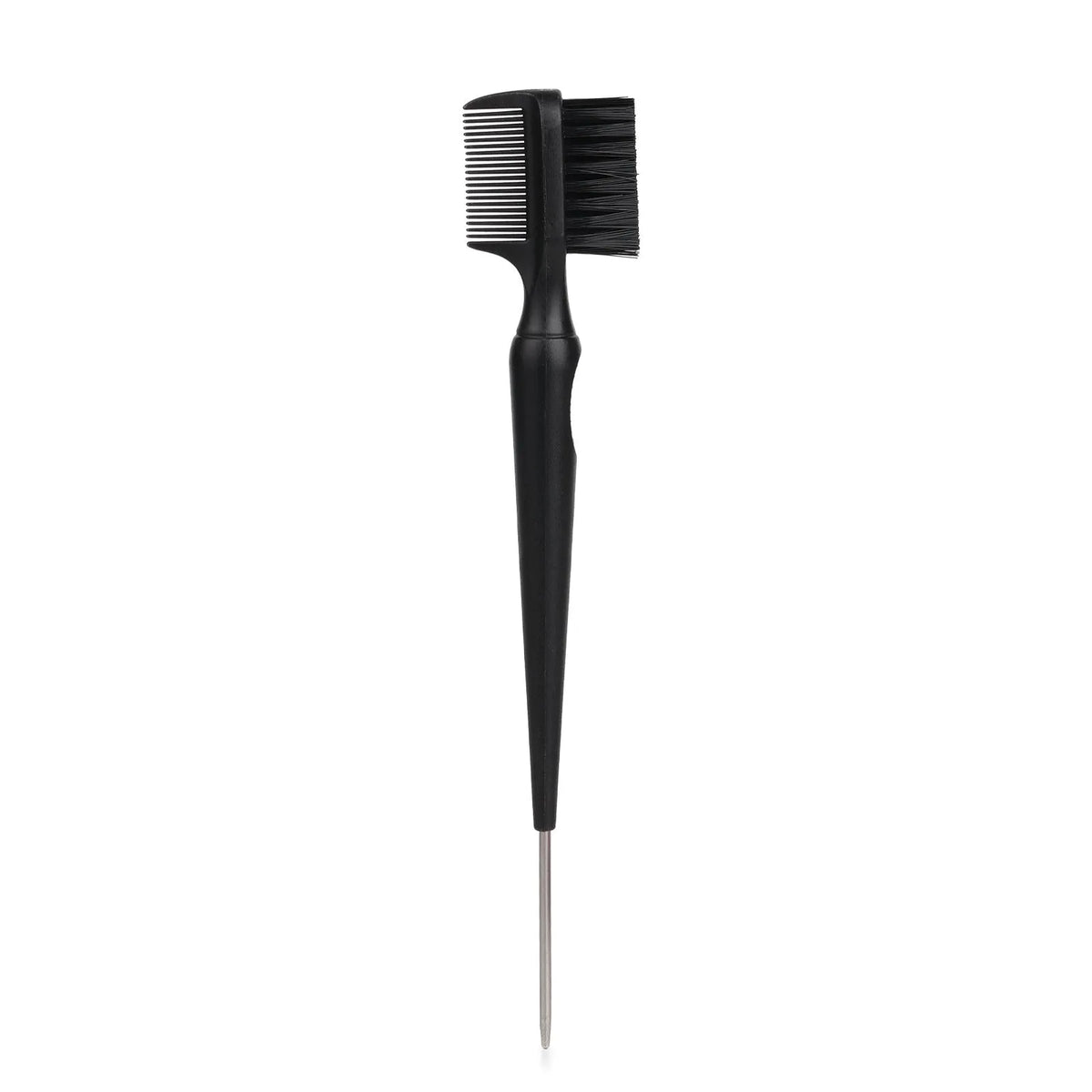 Steel needle eyebrow brush double-headed cleaner in black pink purple with plastic handle over 20cm