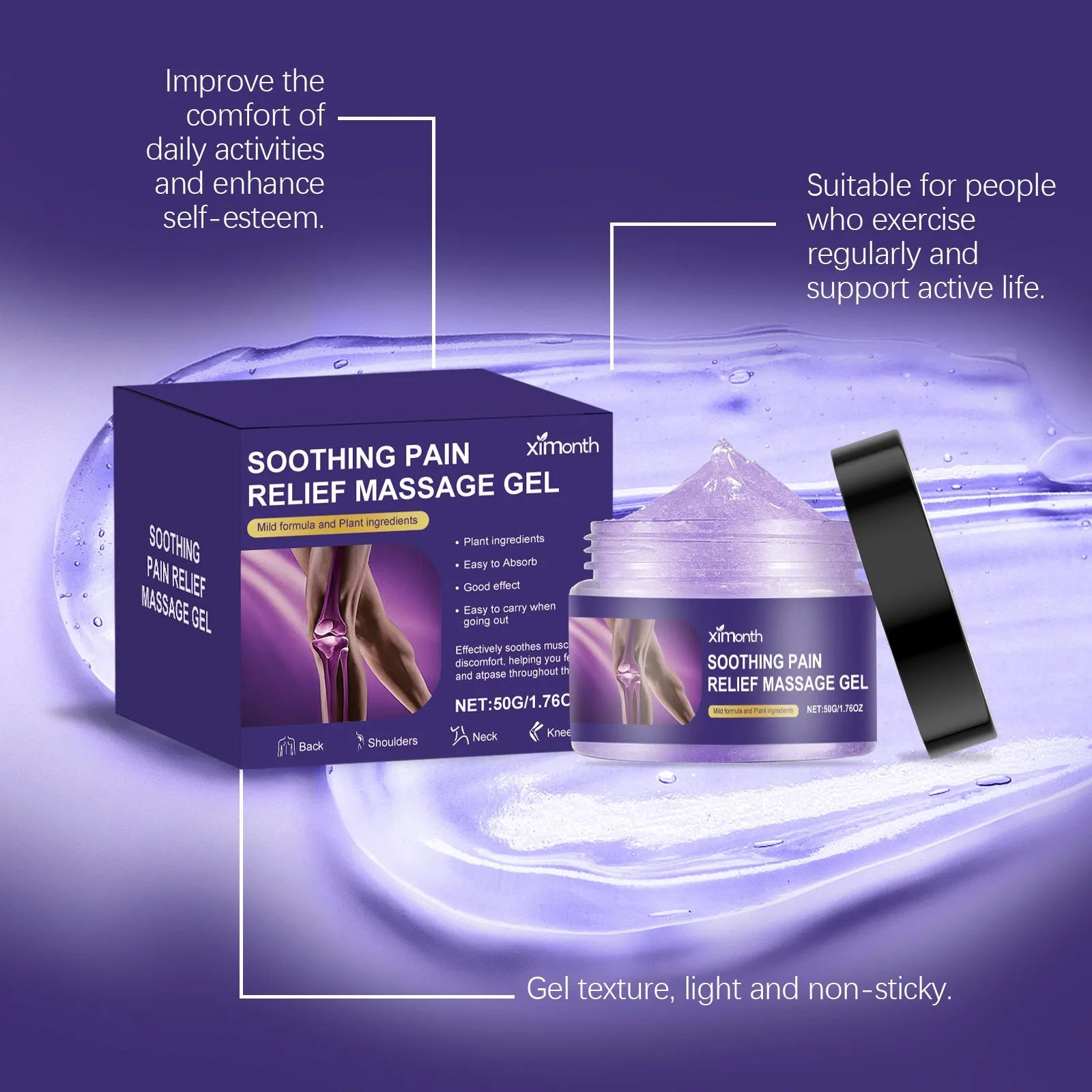 50g tube of body joint care gel for topical application