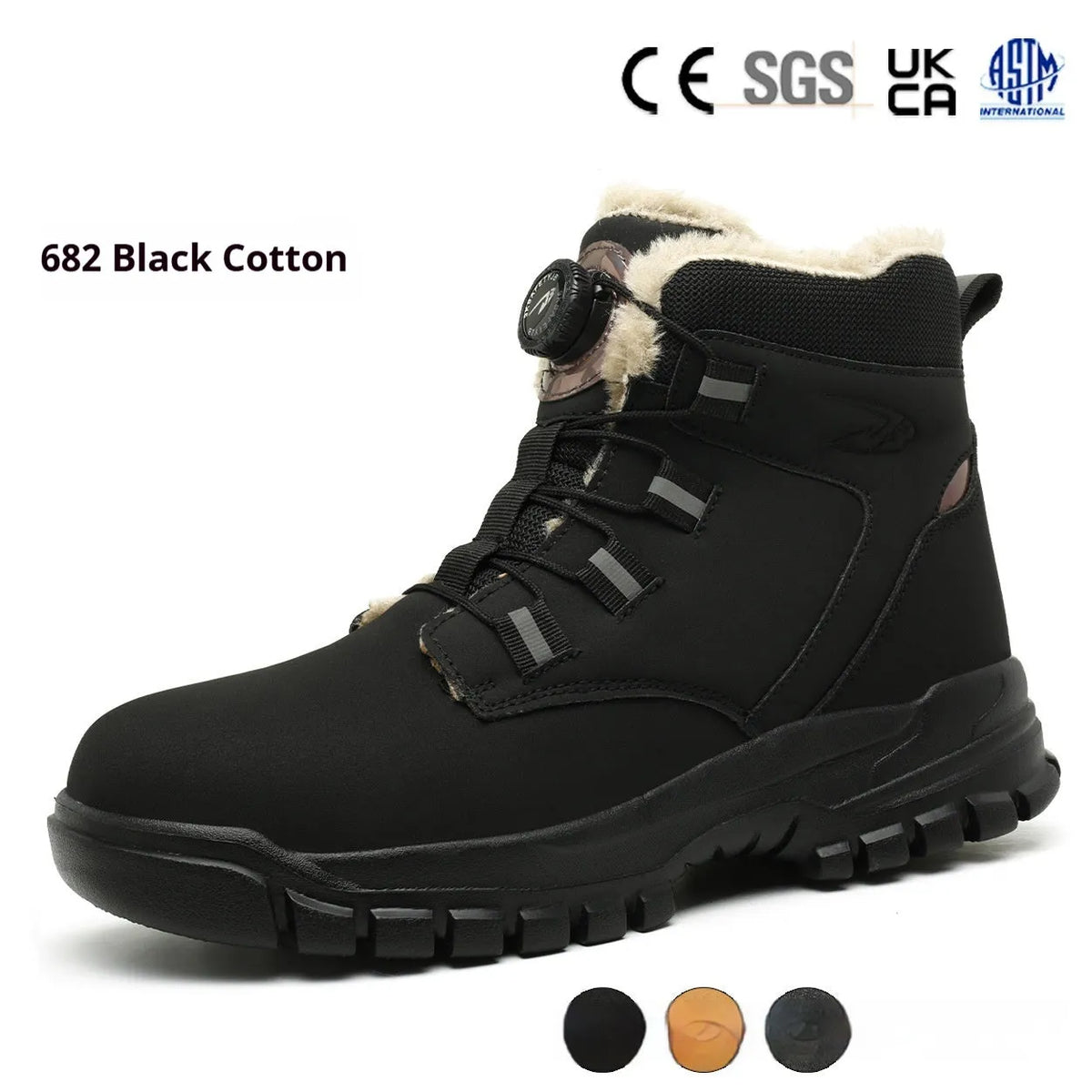 Men's lightweight leather safety work shoes with anti-smash and puncture resistant rubber sole.