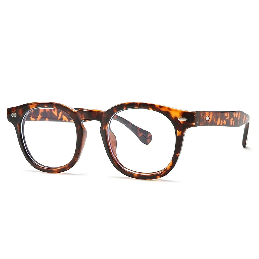 Round rim plastic sunglasses in bright black frame with simple retro design for sun protection