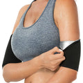 Sports arm sweatband in blue, silver, black and yellow, or black and red colour options