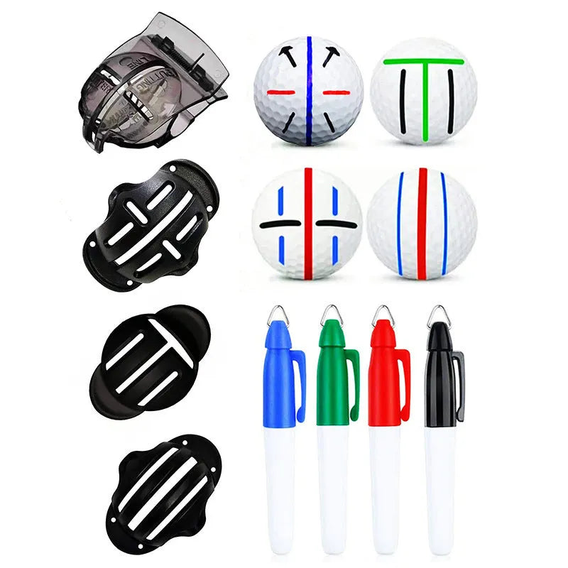 Golf putting alignment tool with scribers and drawing pens for practice