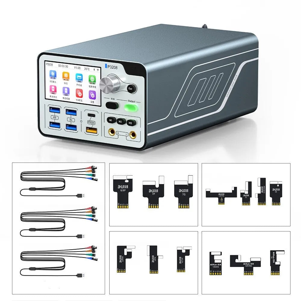 320W smart voltage regulator power meter with 3.0-inch IPS display showing current readings