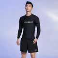 Men's plus size polyester swimming trunks and top set in multiple colour options.