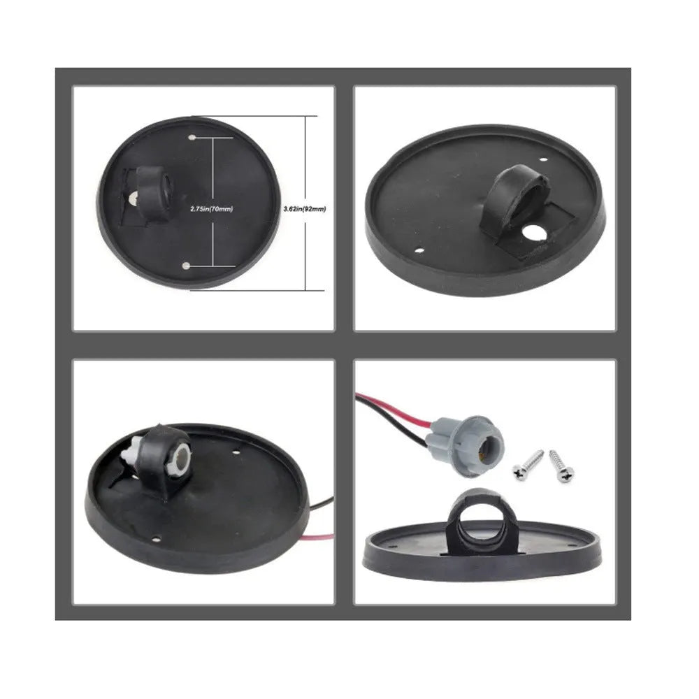 LED cab roof marker light kit with yellow lens, bases, T10 bulbs and mounting hardware