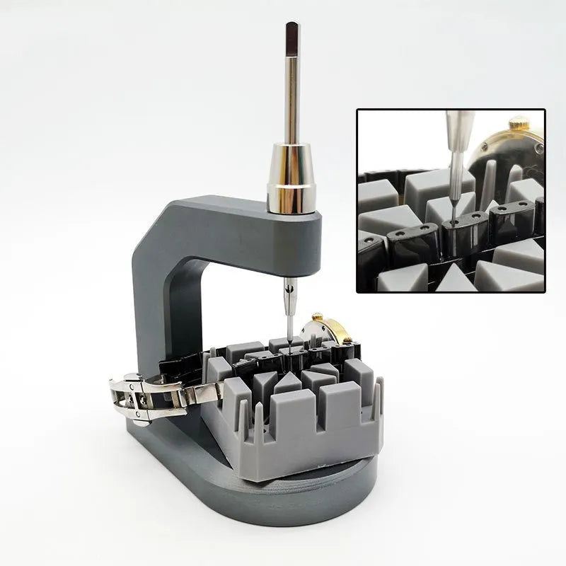 Silver coloured tool steel press strap removal tool for watches and jewellery with 0.50-1.60mm blade.