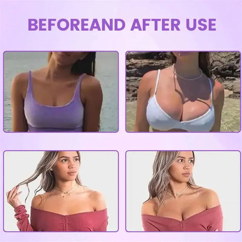 One pair of circular breast enhancement patches with adhesive backing for temporary lift