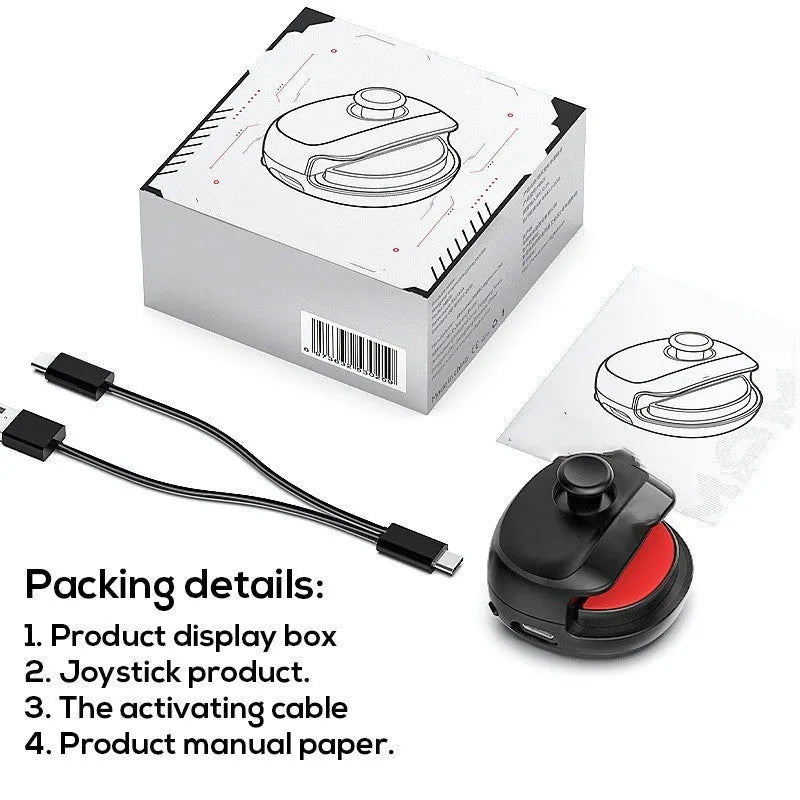 Black or white USB gaming stick with analogue rocker control for mobile devices measuring 8.8cm