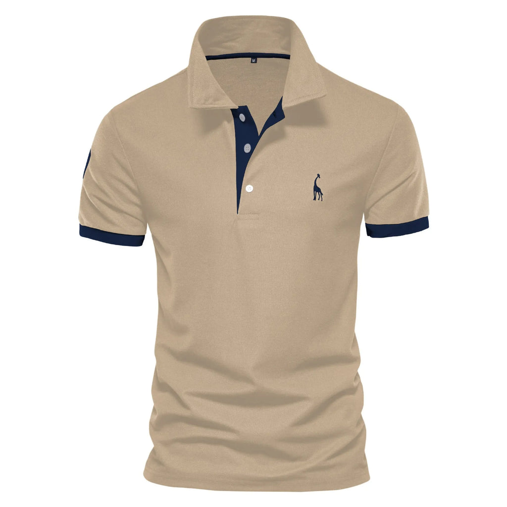 Men's slim fit embroidered short sleeve t-shirt in cotton blend fabric multiple colour options
