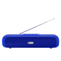 Desktop wireless long strip speaker with subwoofer in black, blue, red, or silver grey