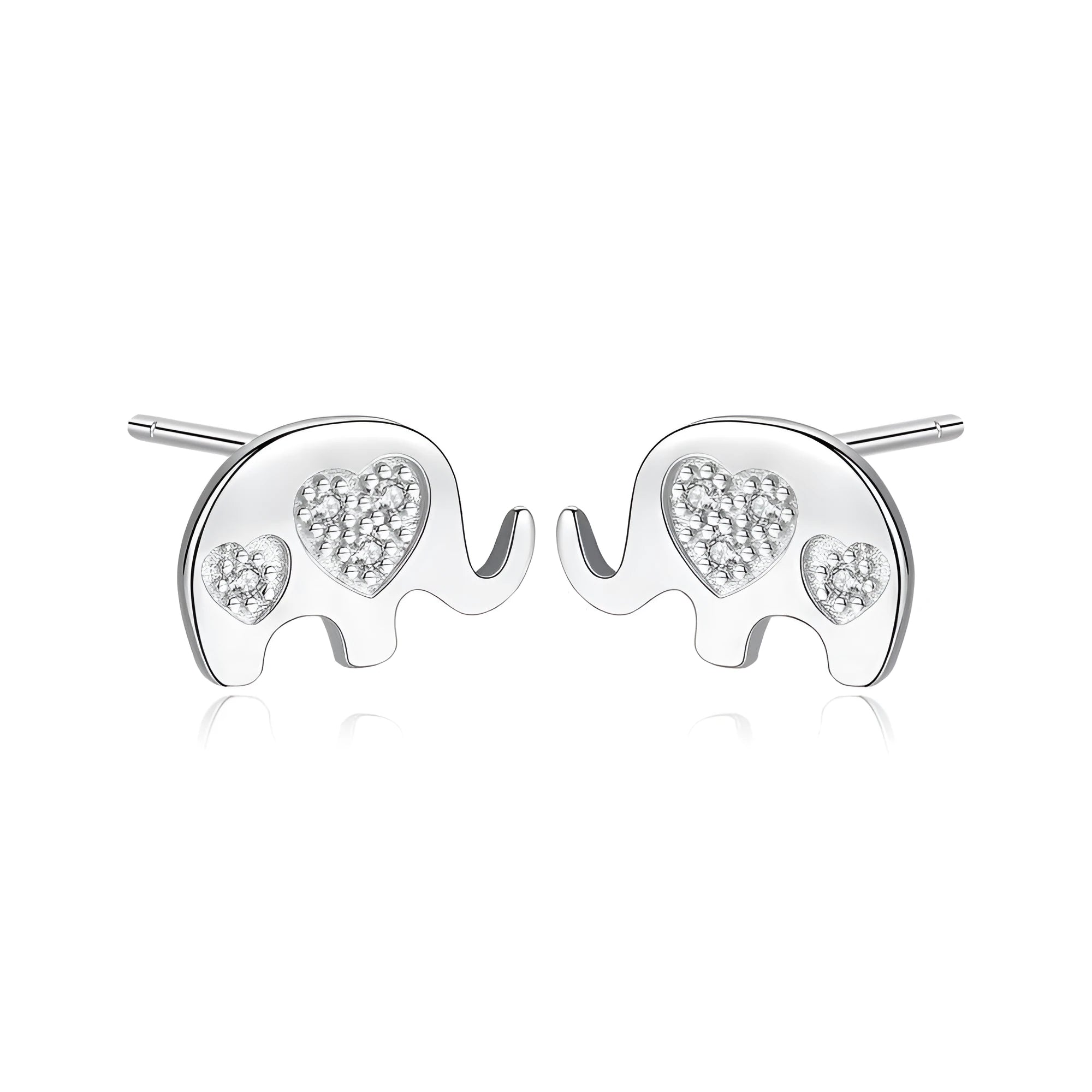 Geometric Korean sterling silver earrings measuring 0.6cm by 0.9cm in gold and silvery colours