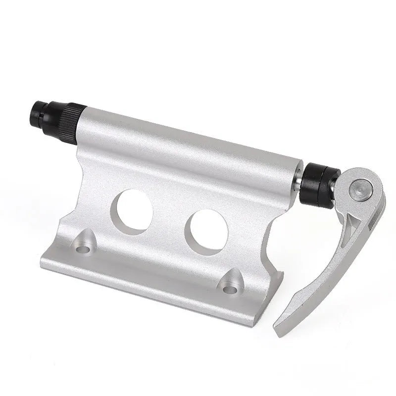 Silver metal bicycle front fork quick release clamp for SUV modification transport