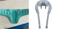 Grey elastic fabric USB neck and back massage instrument with infrared function.