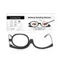 Makeup presbyopia glasses tool set with clear acrylic lenses and a polycarbonate frame.
