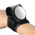 Black nylon wrist-mounted rear-view mirror for bicycle cycling safety