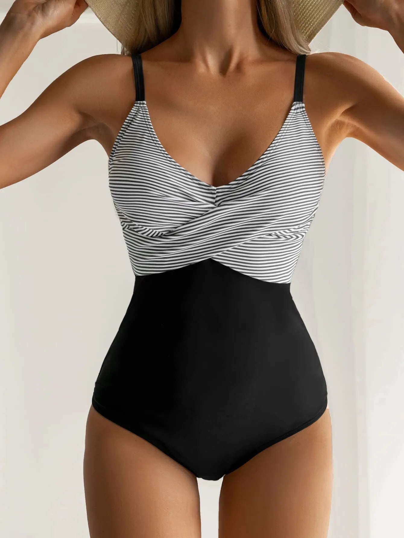 Women's printed split lace-up backless bikini swimsuit in polyester fabric with multiple pattern options